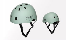 KASK DZIECIĘCY ROWER HULAJNOGA - MoMi MIMI ZIELONY MAT - ABS EPS 48-55cm