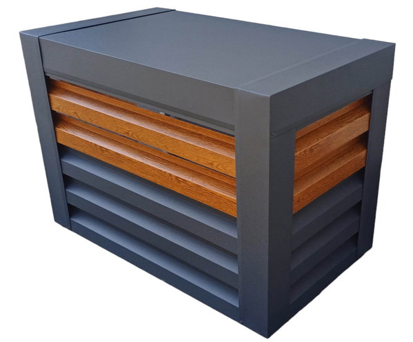 Osłona klimatyzatora - pompy ciepła 70x40x60 cm antracyt + jasny orzech  GP315