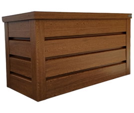 Skrzynia ogrodowa metalowa kufer 150x60x70cm  złoty dąb GP348