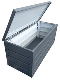 Skrzynia ogrodowa metalowa kufer 150x60x70cm  antracyt GP349