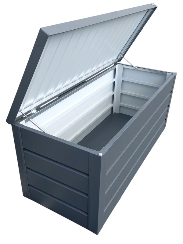 Skrzynia ogrodowa metalowa kufer 150x60x70cm  antracyt GP349