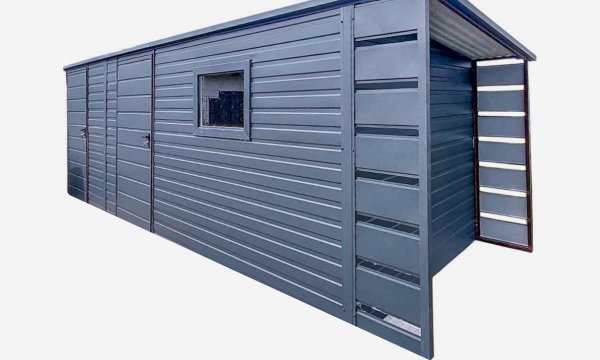 Schowek Domek Ogrodowy 5x2m + Wiata 0,5m 2x Drzwi Okno dach GP437