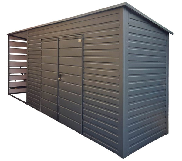 Schowek - domek ogrodowy 4x1 - wiata 2x1 brama dach GP627