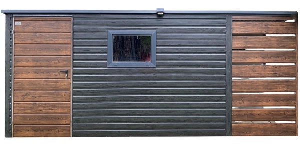 Schowek Domek ogrodowy 4x2mwiata 1m okno drewnopodobny dach  GP667