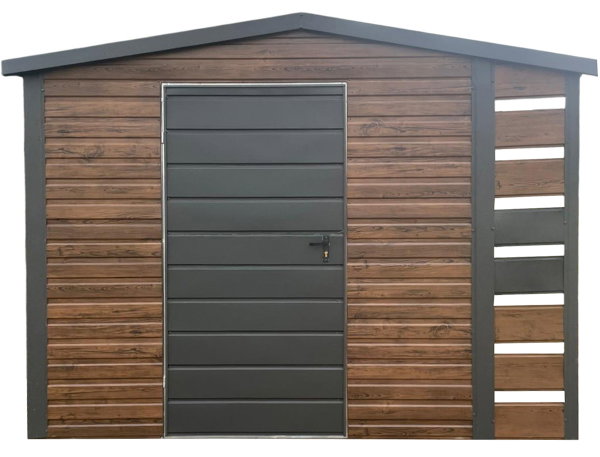 Schowe domek ogrodowy 2,5x2,5m wiata 0,5m drzwi drewnopodobny GP688