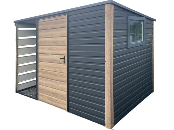 Schowek - domek ogrodowy 2x2m wiata 1m drzwi okno winchester dach GP690