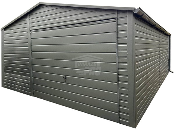 Garaż blaszany 5x6m brama uchylna okno drzwi dach rynny   GP714