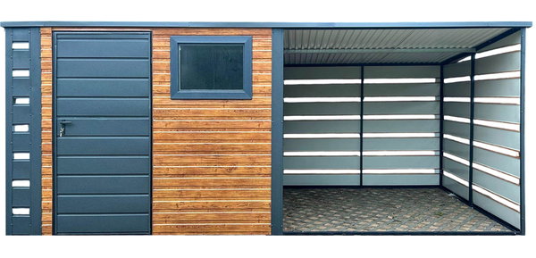 Schowek domek ogrodowy 2,5x2,5m wiata 2,5m+ 0,4m drzwi okno dach GP718