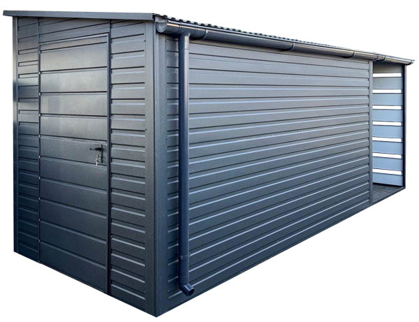 Schowek domek ogrodowy 2x4 m drzwi dach rynna GP730