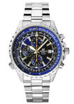 casio, ceas cronograf rotund, argintiu