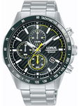 zegarek męski lorus chronograph 45 mm rm397hx9 + box