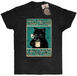 Koszulka męska COFFEE CAT z kotem śmieszny tshirt XXL