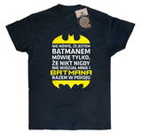 Koszulka BATMANEM (nie)JESTEM śmieszne koszulki komiks XL