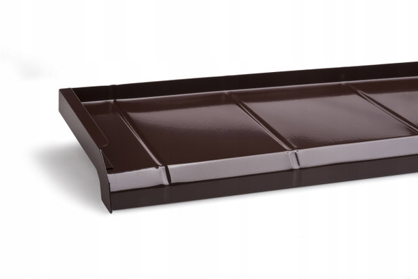 PARAPET ALUPŁYTKA gr. 1 mm. BRĄZ 8017 15 cm