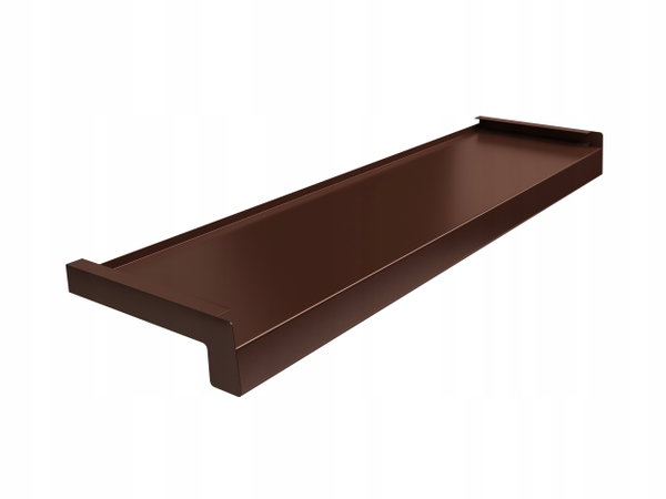 PARAPET stalowy kolor BRĄZ 8017 głębokość 35 cm