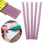 Klej do pistoletu na gorąco brokat fioletowy 5 sztuk zestaw DIY dekoracje