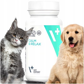 Preparat Kapsułki na Objawy Stresu i Niepokoju Dla Psów i Kotów Naturalne