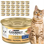 Mokra Karma Dla Dorosłych Kotów z Indykiem Mus Purina Gourmet Gold 24x85g