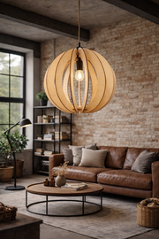 Drewniana lampa wisząca „Skandynawska Harmonia”