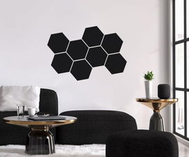 Panel Dekoracyjny Filcowy „Black Soft Hex”