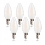 Żarówki LED FLSNT E14, ściemnialna żarówka C35 5.5 W matowa