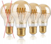FLSNT Żarówka Edison z możliwością ściemniania A60 Edison E27