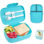 Bugucat Bento pudełko na lunch 850 ml, pudełko Bento z 3 przegródkami