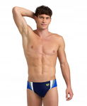 ARENA kąpielówki do pływania męskie M Threefold Brief R 46 Navy-neon Blue-w