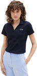 TOM TAILOR Damska koszulka polo z napisem S 10668 - Sky Captain Blue