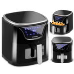 Frytkownica beztłuszczowa Air fryer czarno-srebrna