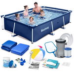 Basen ogrodowy stelażowy 259x170x61 cm zestaw 15w1 Bestway