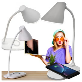 Lampka LED na Biurko Biurkowa Szkolna 3 Tryby Ładowarka Indukcyjna QI USB