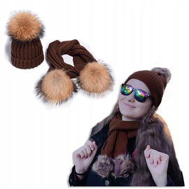 KOMPLET DAMSKI czapka DAMSKA zimowa + SZALIK