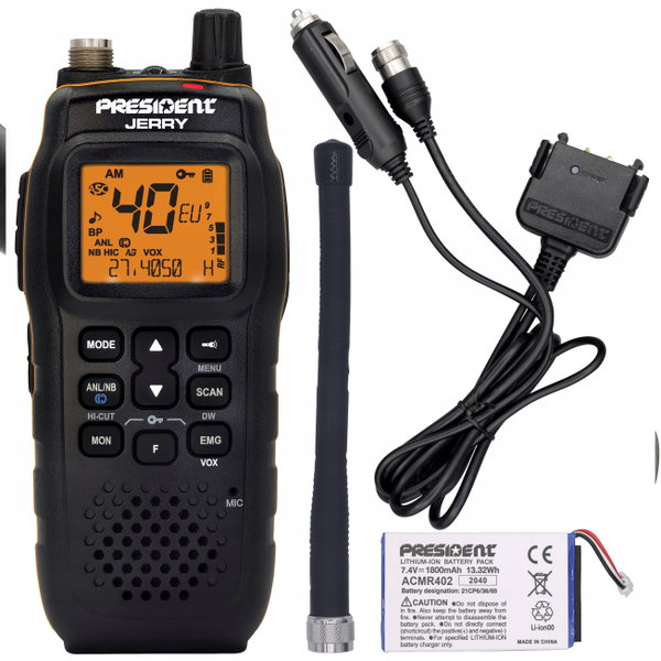 President Jerry AM/FM CB radio ręczne 12V z ASC i VOX