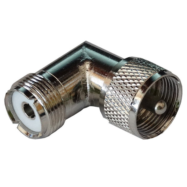Adapter antenowy kątowy UHF wtyk/UHF gniazdo