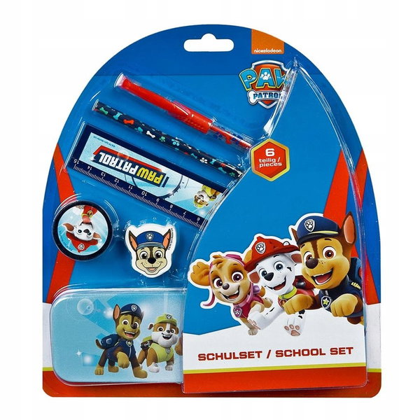 Zestaw przyborów szkolnych Paw Patrol Psi Patrol 6 elementów