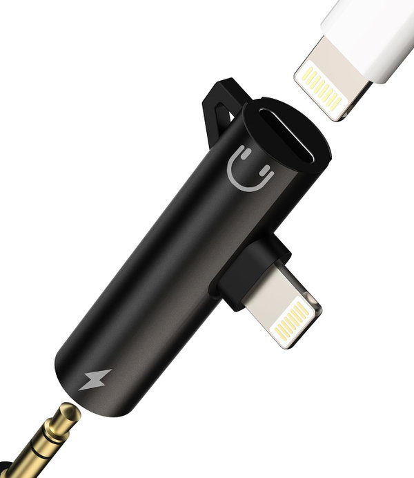 Przejściówka Lightning na gniazdo 3,5 mm do Apple iPhone 2 w 1