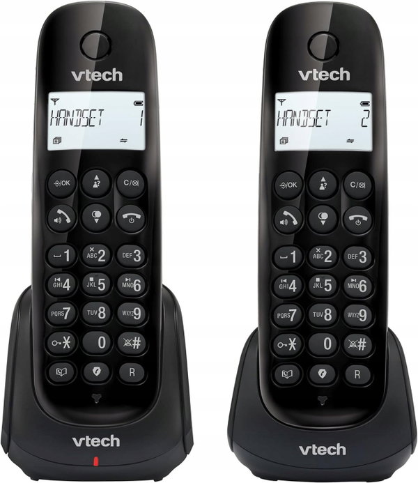 Telefon bezprzewodowy VTech CS1451 DECT 2 słuchawki czarne