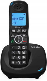 Telefon bezprzewodowy Alcatel XL 595 B z dużymi przyciskami czarny