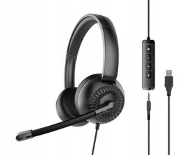 Słuchawki stereo Speedlink Metis z wtykiem USB-A i jack 3,5 czarne