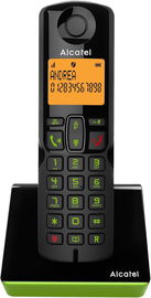 Telefon bezprzewodowy DECT Alcatel S280 w kolorze czarno-zielonym