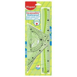 Zestaw geometrii linijka ekierki kątomierz Maped Flex maxi