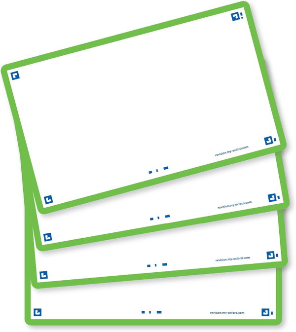 Oxford Flash 2.0 Fiszki A7 75 x 125 mm puste zielone 80 arkuszy