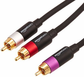 Amazon Basics kabel audio RCA cinch do wzmacniacza 2,4 m czarny