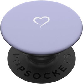 PopSockets z uchwytem PopGrip Ręcznie rysowane serce Fioletowo-lawendowe