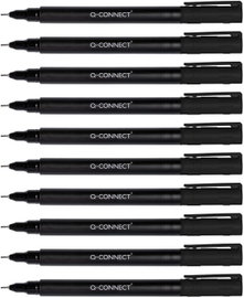 Marker do płyt CD/DVD Q-CONNECT S 0,4 mm linia czarny 10 sztuk