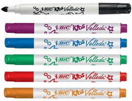 Marker Kids Velleda suchościeralny zmazywalny wielokolorowy BIC 6 szt