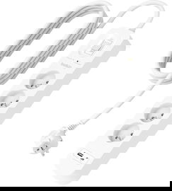 Listwa zasilająca Belkin SurgePlus przeciwprzepięciowa 4 gniazda 2 m biała