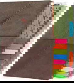 Notatnik Skórzany w Linie A5 z Uchwytem na Długopis 6-pierścieniowy