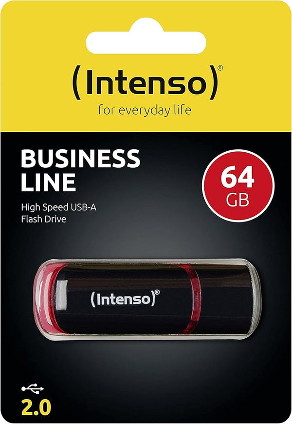 Pendrive Intenso Business Line 64GB USB 2.0  czarno-czerwony